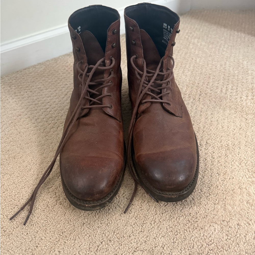 Men's Wolverine Brown Leather Lace-Up Boots